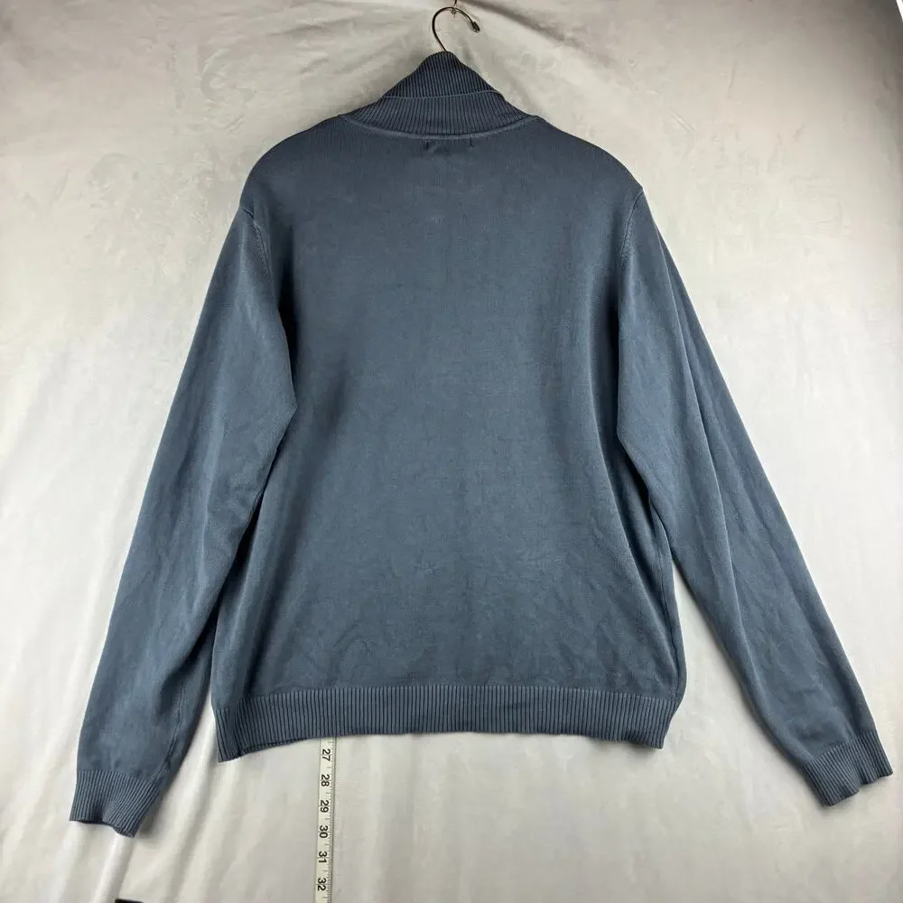 Love University Slate Blue Turtleneck Sweater Women's 2X Rayon Nylon Long Sleeve